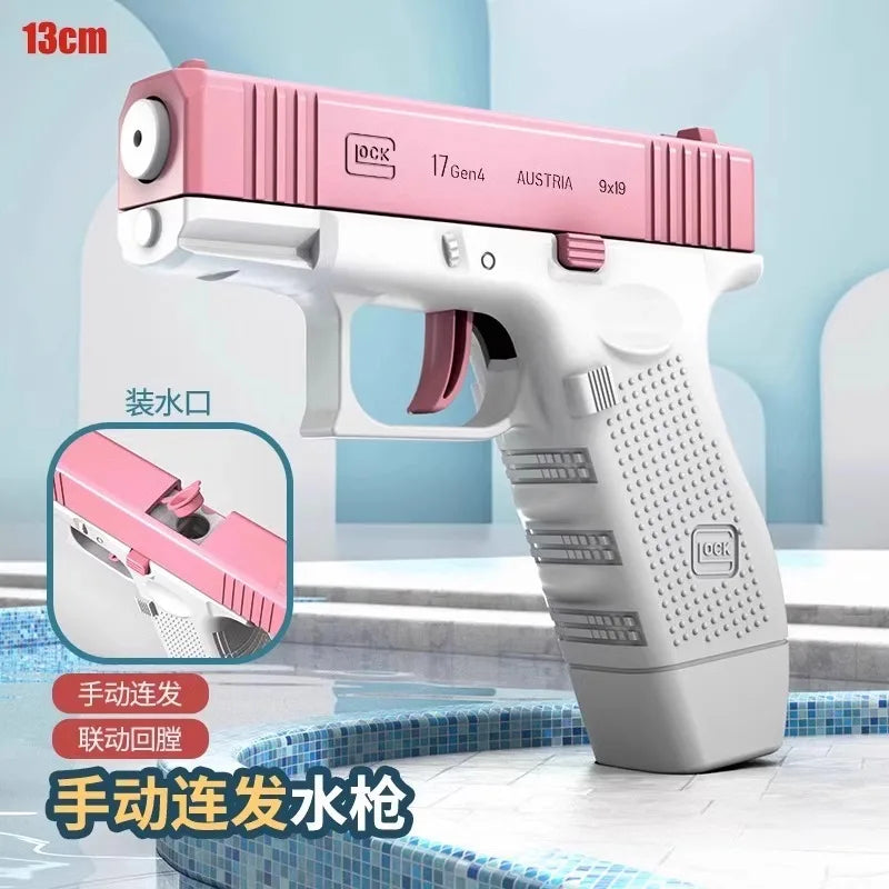 Aqua Blaster non Electric High-pressure Full Automatic Water Shooting Pistol (G17 Replica) Beach Toy Gun For All Ages