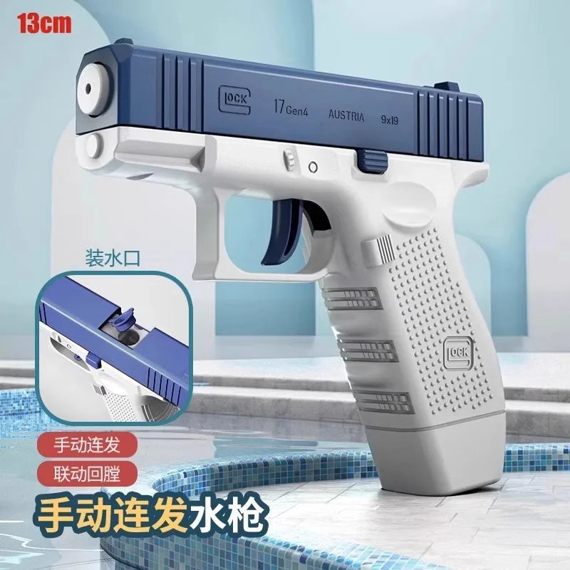Aqua Blaster non Electric High-pressure Full Automatic Water Shooting Pistol (G17 Replica) Beach Toy Gun For All Ages