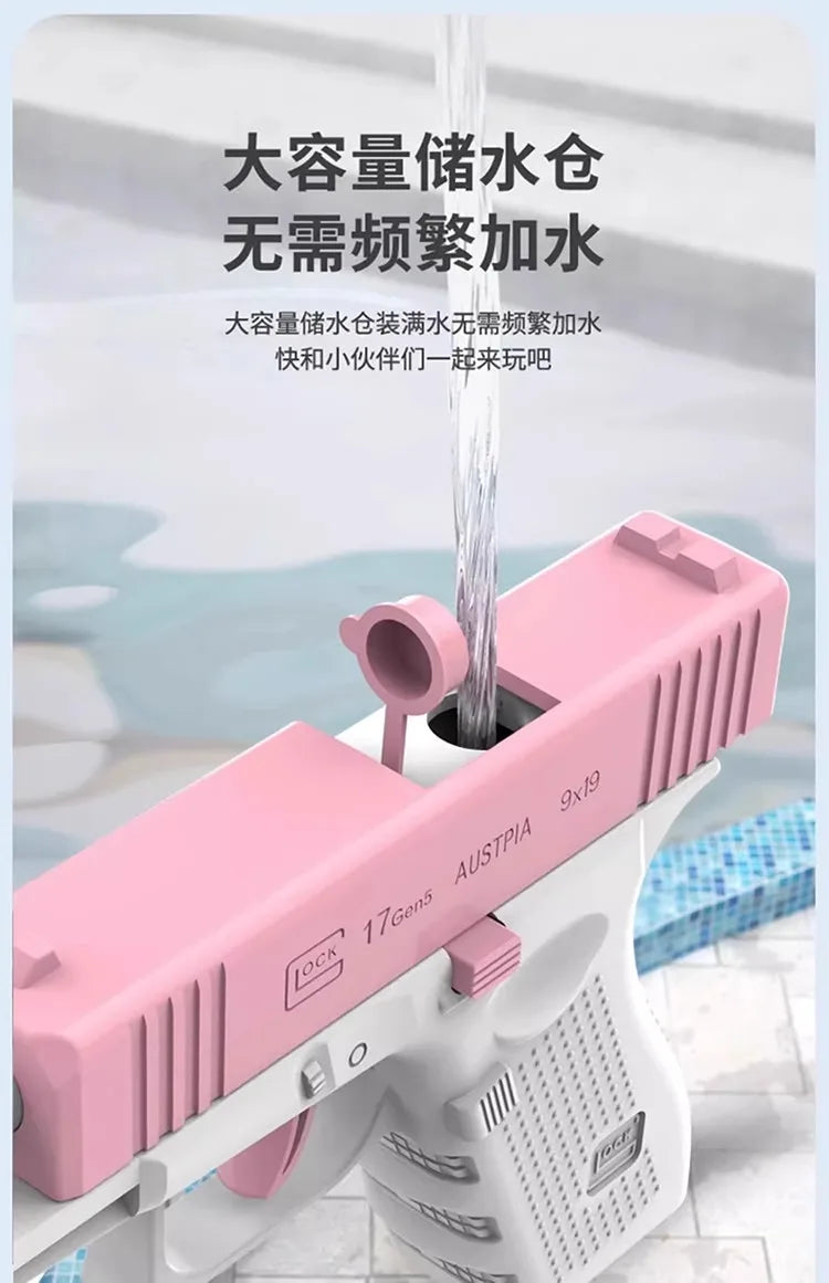 Aqua Blaster non Electric High-pressure Full Automatic Water Shooting Pistol (G17 Replica) Beach Toy Gun For All Ages