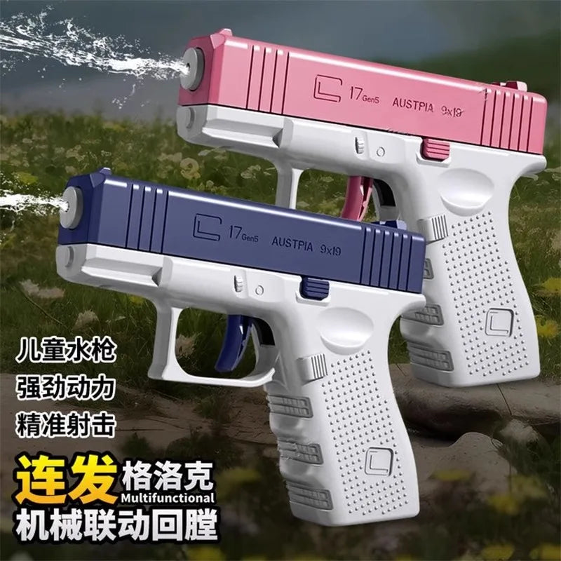 Aqua Blaster non Electric High-pressure Full Automatic Water Shooting Pistol (G17 Replica) Beach Toy Gun For All Ages