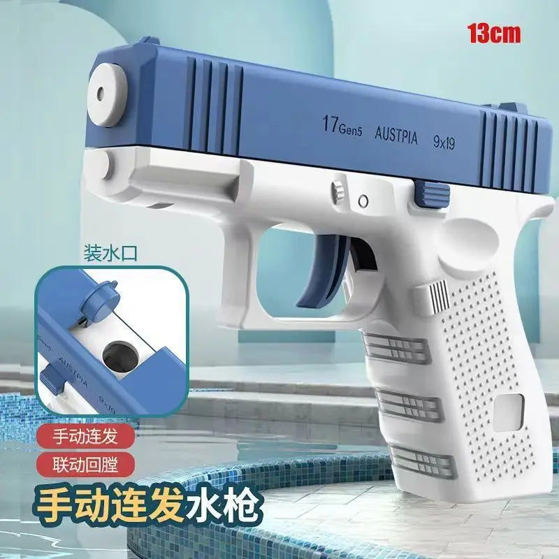 Aqua Blaster non Electric High-pressure Full Automatic Water Shooting Pistol (G17 Replica) Beach Toy Gun For All Ages